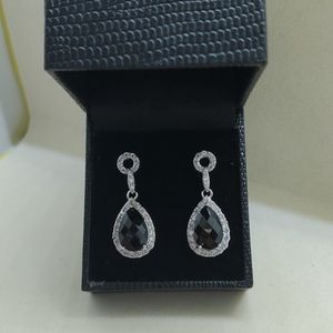 Black Onyx and CZ Earrings- Gold Coast